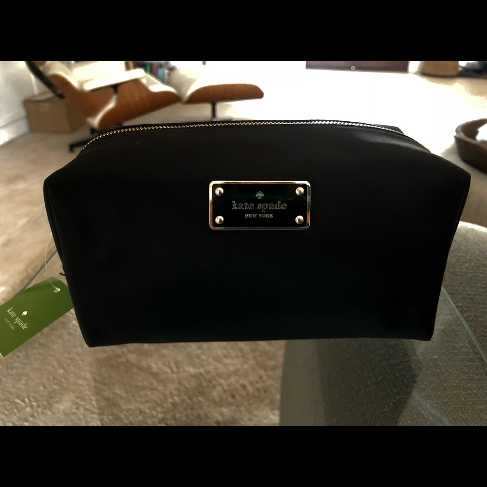 Brand new black Kate Spade cosmetic bag